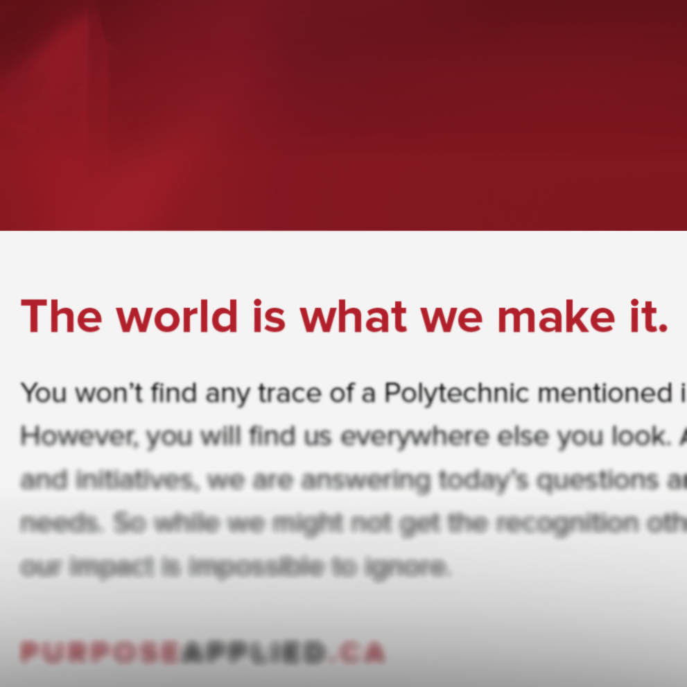 Polytechnics Canada – Purpose Applied